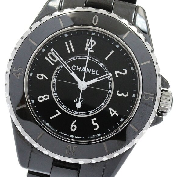 CHANEL J12 H5695 Black ceramic date black Dial Quartz Ladies Watch main image 12